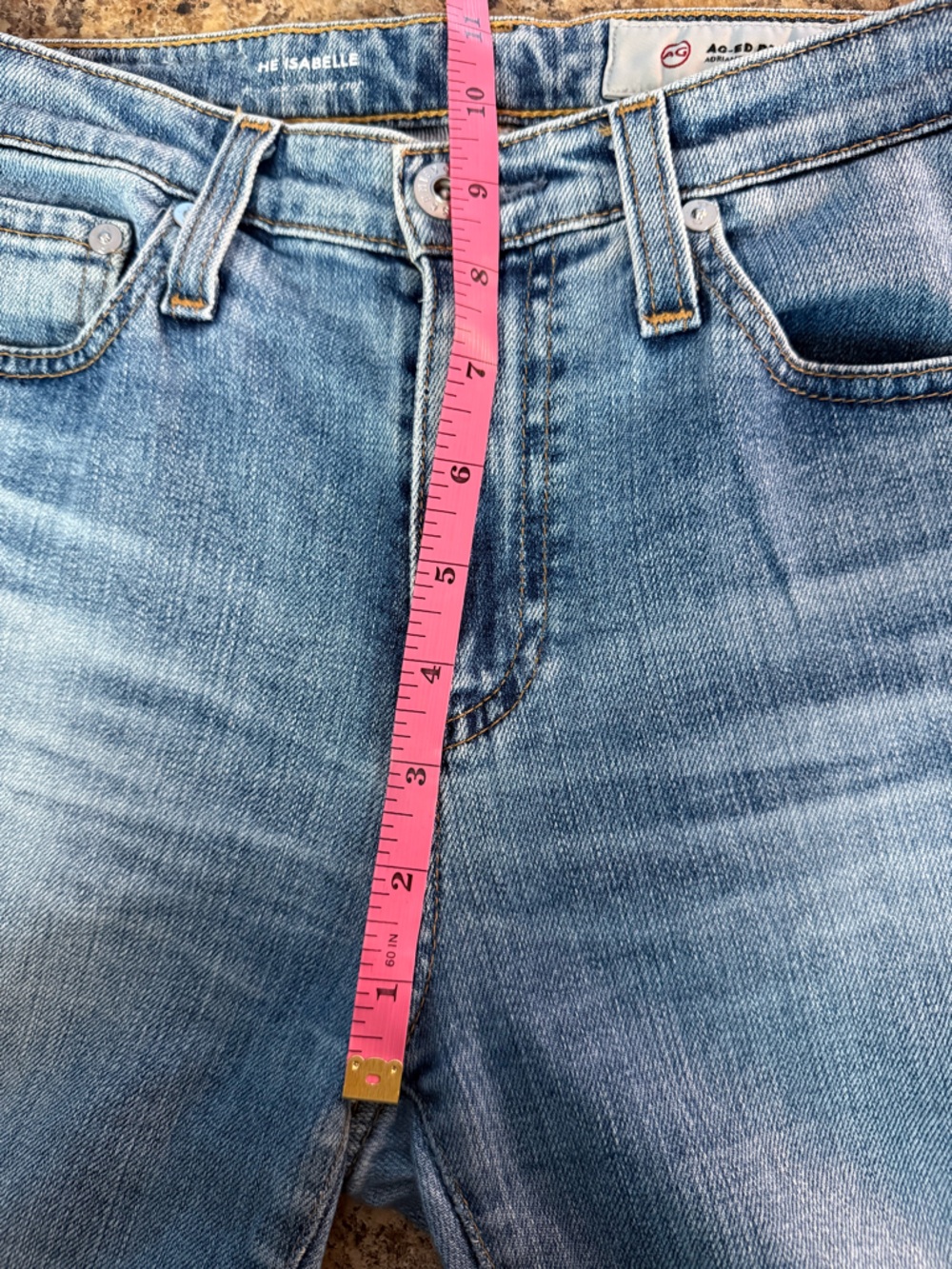 AG Adriano Goldschmied The Isabelle High-Rise Straight Crop Jeans Medium Wash 24 - Picture 7 of 8